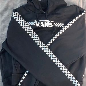 Vans cropped hoodie holographic checkers